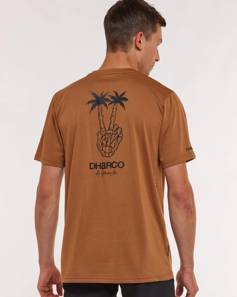 DHaRCO Tops*Mens Short Sleeve Tech Tee | Caramel