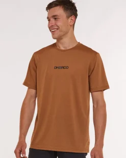 DHaRCO Tops*Mens Short Sleeve Tech Tee | Caramel