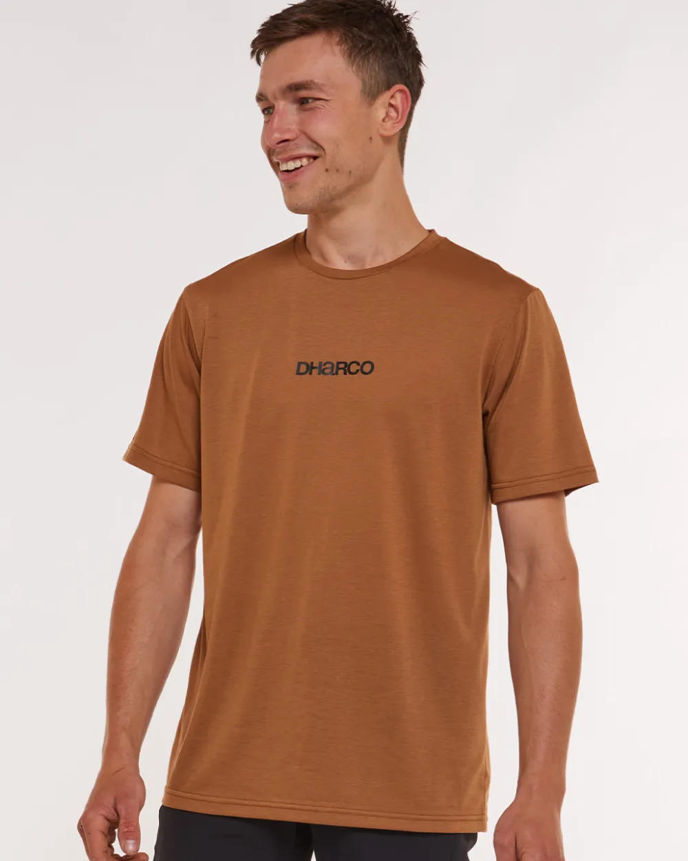 DHaRCO Tops*Mens Short Sleeve Tech Tee | Caramel