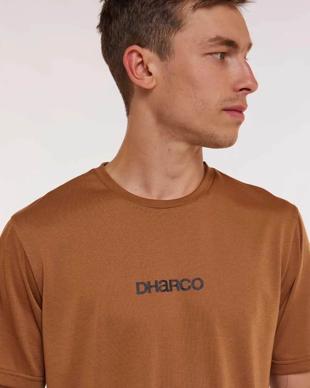 DHaRCO Tops*Mens Short Sleeve Tech Tee | Caramel