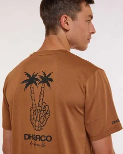 DHaRCO Tops*Mens Short Sleeve Tech Tee | Caramel