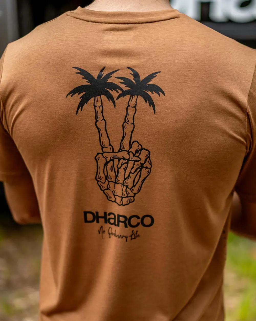 DHaRCO Tops*Mens Short Sleeve Tech Tee | Caramel
