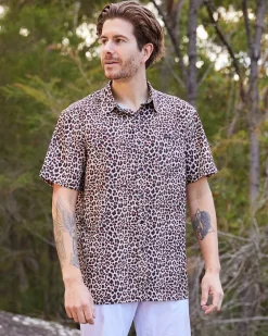 DHaRCO Tops*Mens Tech Party Shirt | Leopard