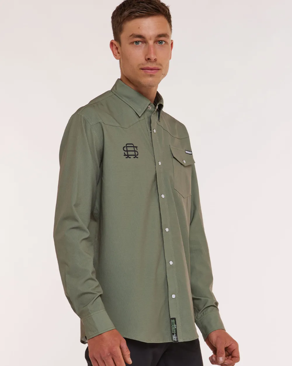 DHaRCO Tops*Mens Western Shirt | Kyle Strait Signature Edition Green