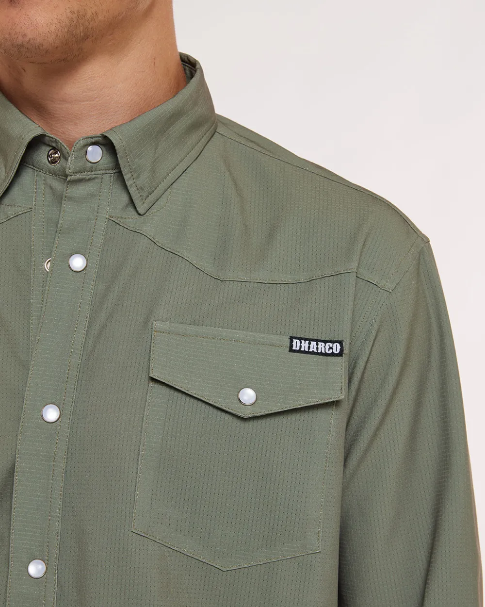 DHaRCO Tops*Mens Western Shirt | Kyle Strait Signature Edition Green