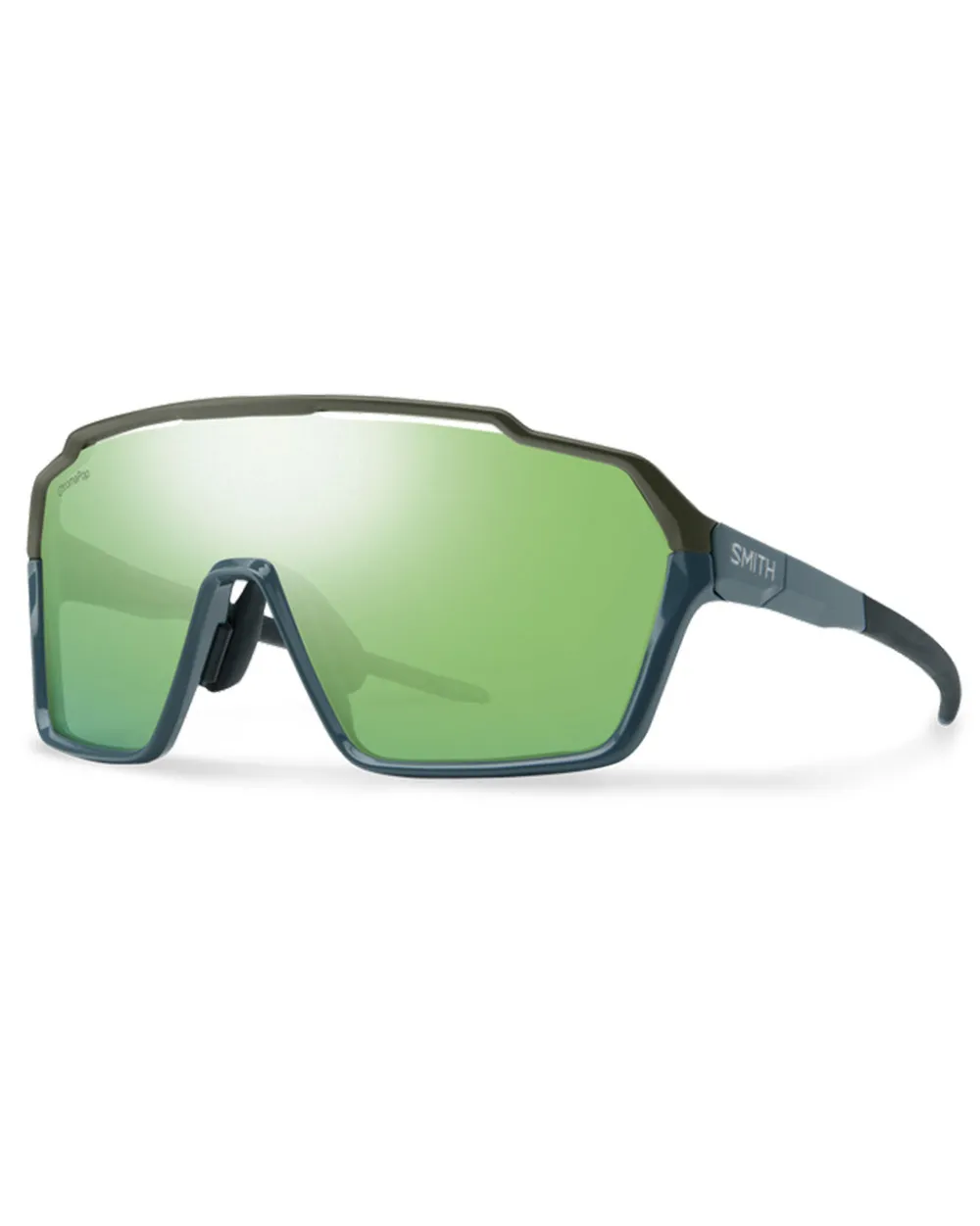 DHaRCO Partner Brands* Smith Shift XL MAG Stone / Moss w/ ChromaPop Green Mirror