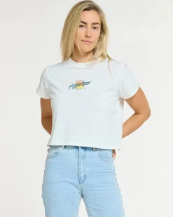 DHaRCO Tops*Womens Cotton Crop | Decade of White Decade of DHaRCO White