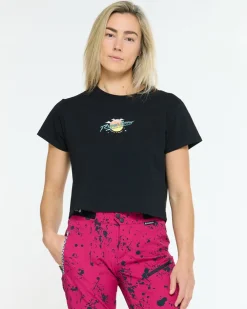 DHaRCO Tops*Womens Cotton Crop | Decade of Black Decade of DHaRCO Black