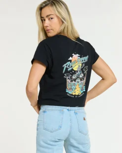 DHaRCO Tops*Womens Cotton Crop | Decade of Black Decade of DHaRCO Black
