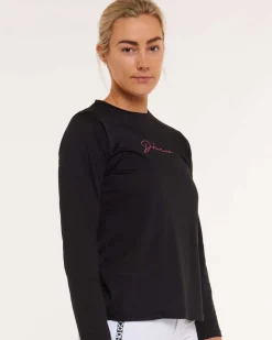 DHaRCO Tops*Womens Long Sleeve Tech Tee | Stealth