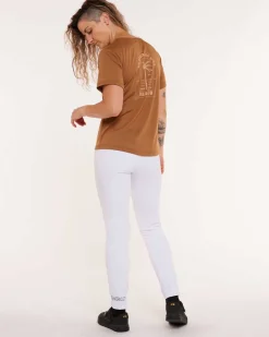 DHaRCO Tops*Womens Short Sleeve Tech Tee | Caramel