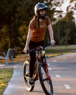 DHaRCO Tops*Womens Short Sleeve Tech Tee | Caramel