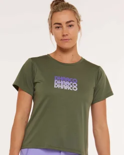 DHaRCO Tops*Womens Short Sleeve Tech Tee | Garigal Green