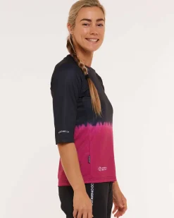 DHaRCO Tops*Womens 3/4 Sleeve Jersey | Cherry Dip