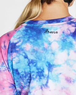 DHaRCO Tops*Womens 3/4 Sleeve Jersey | Tie Dye