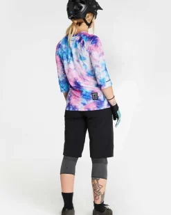 DHaRCO Tops*Womens 3/4 Sleeve Jersey | Tie Dye