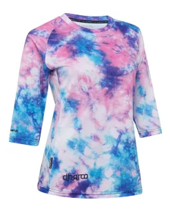 DHaRCO Tops*Womens 3/4 Sleeve Jersey | Tie Dye