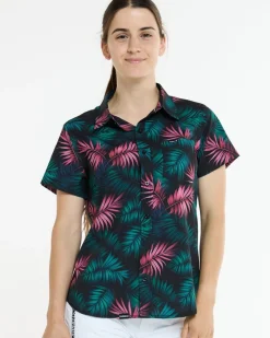 DHaRCO Tops*Womens Tech Party Shirt | Dark Fern