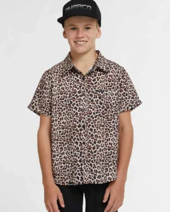 DHaRCO Tops*Youth Tech Party Shirt | Leopard